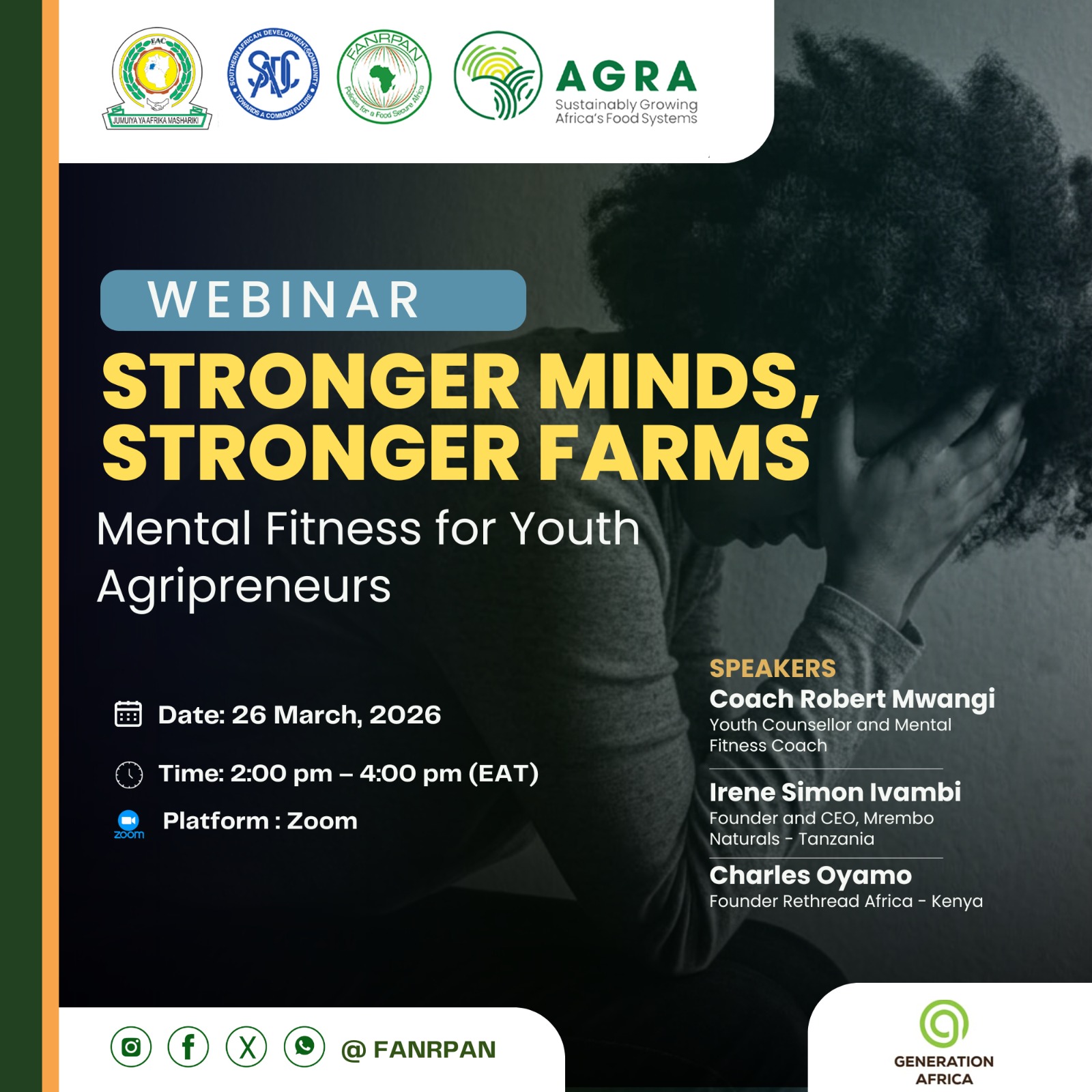 Youth Webinar -  Stronger Minds, Stronger Farms ,Mental Fitness for Youth Agripreneurs
